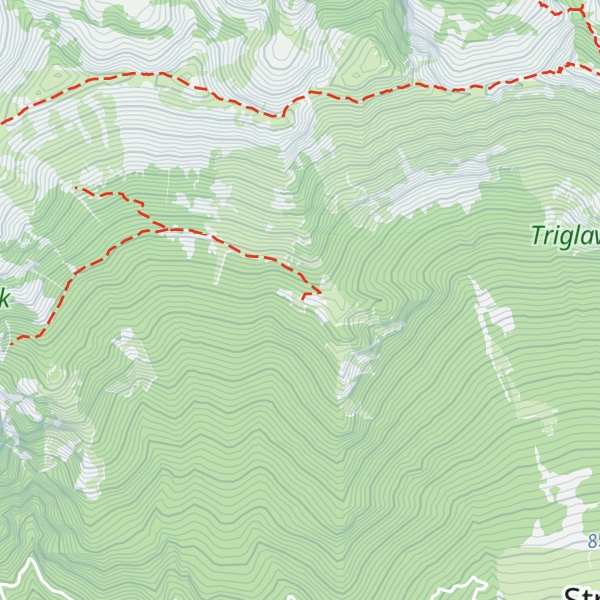 Map of Lovska koča na Saneku