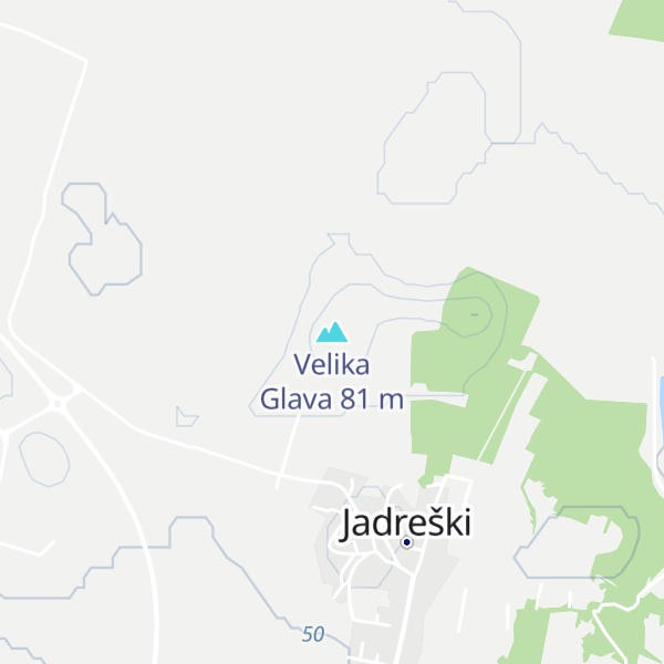 Map of Velika Glava