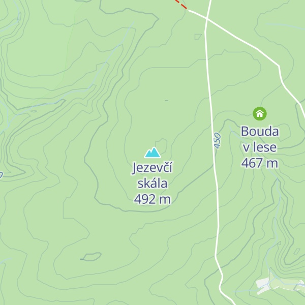 Map of Jezevčí skála