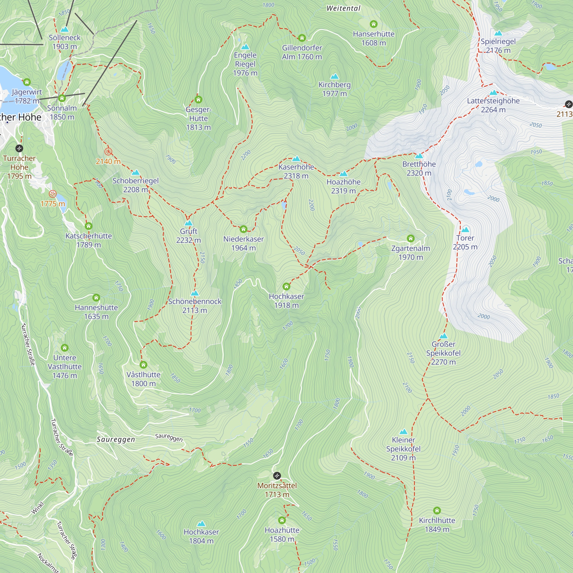 Hochkaser map