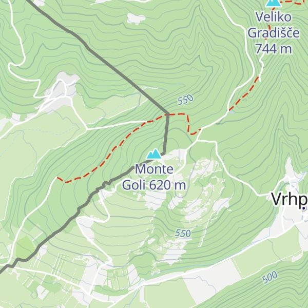 Map of Monte Goli