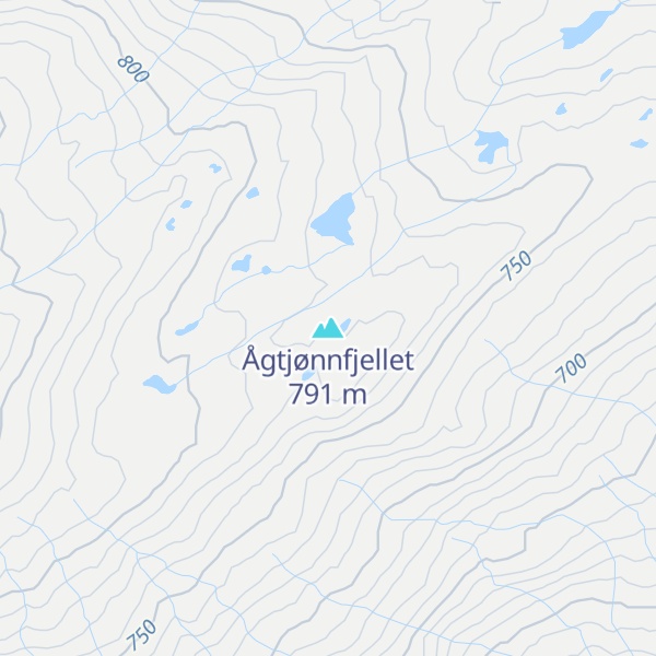 Map of Ågtjønnfjellet