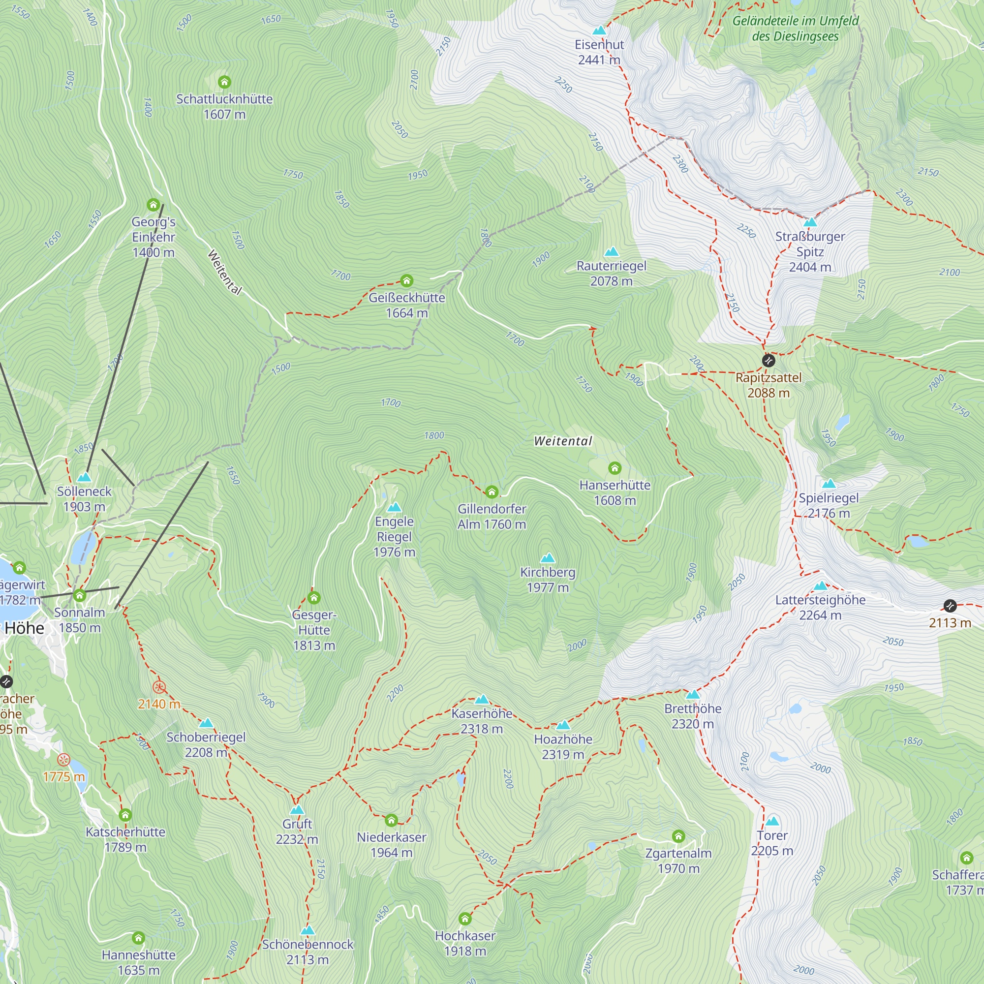 Gillendorfer Alm map
