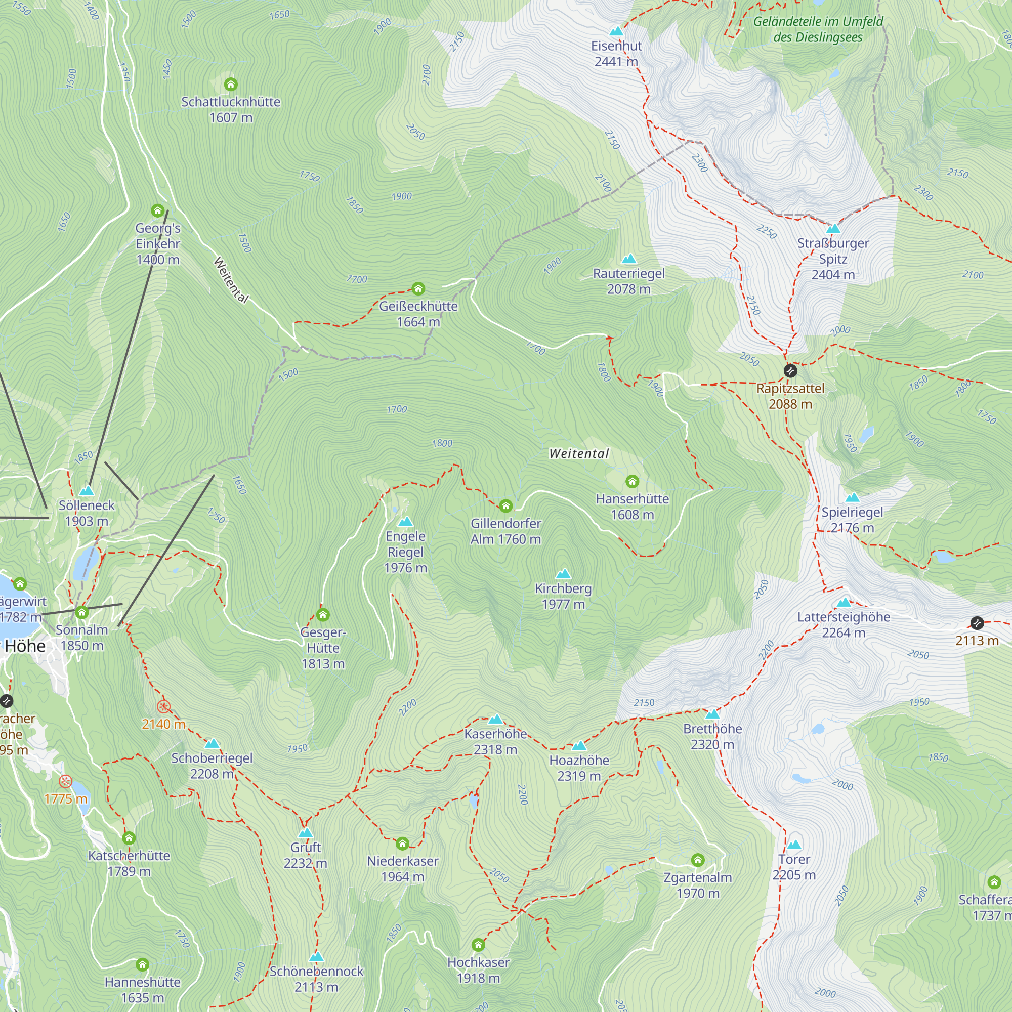 Gillendorfer Alm map
