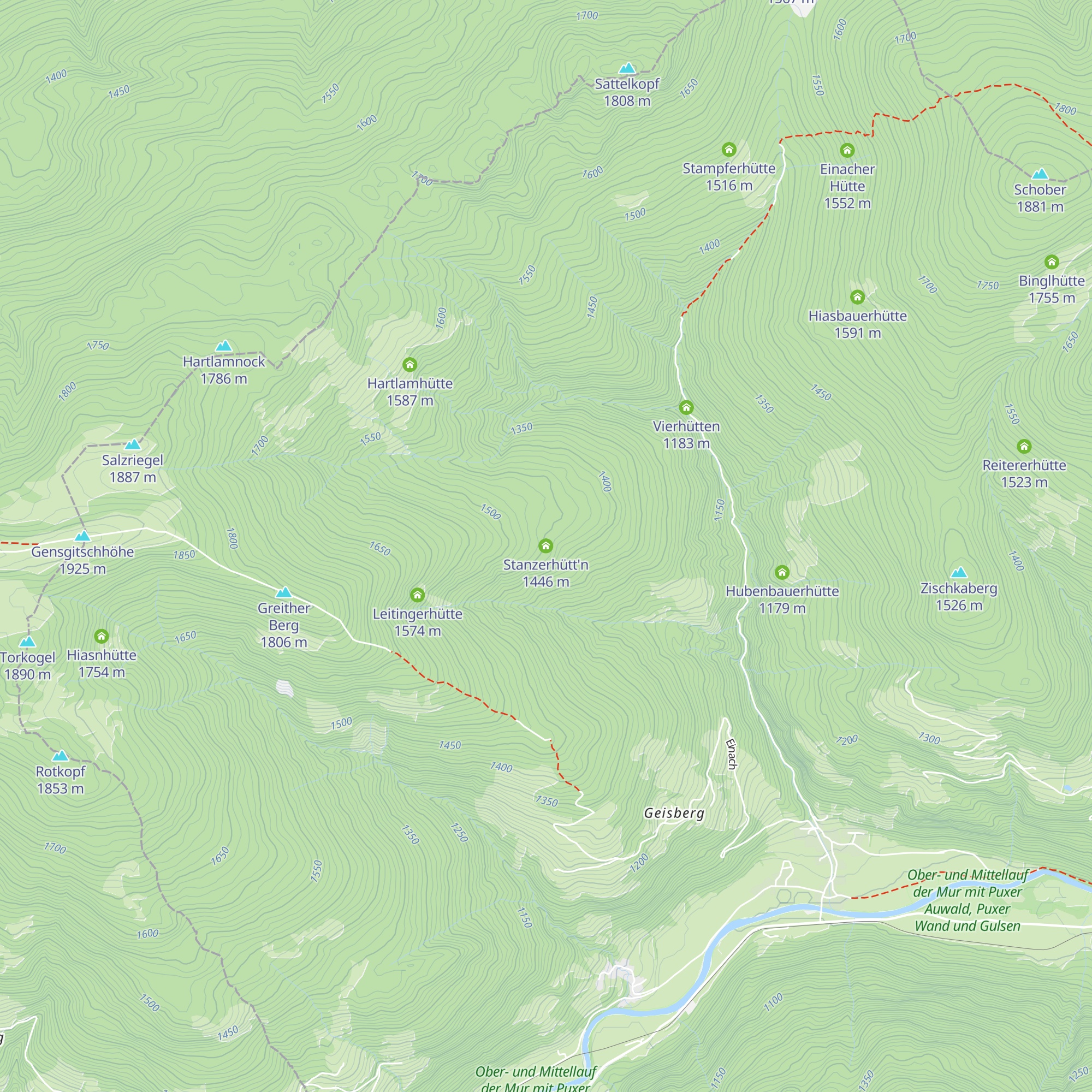 Stanzerhütt'n map
