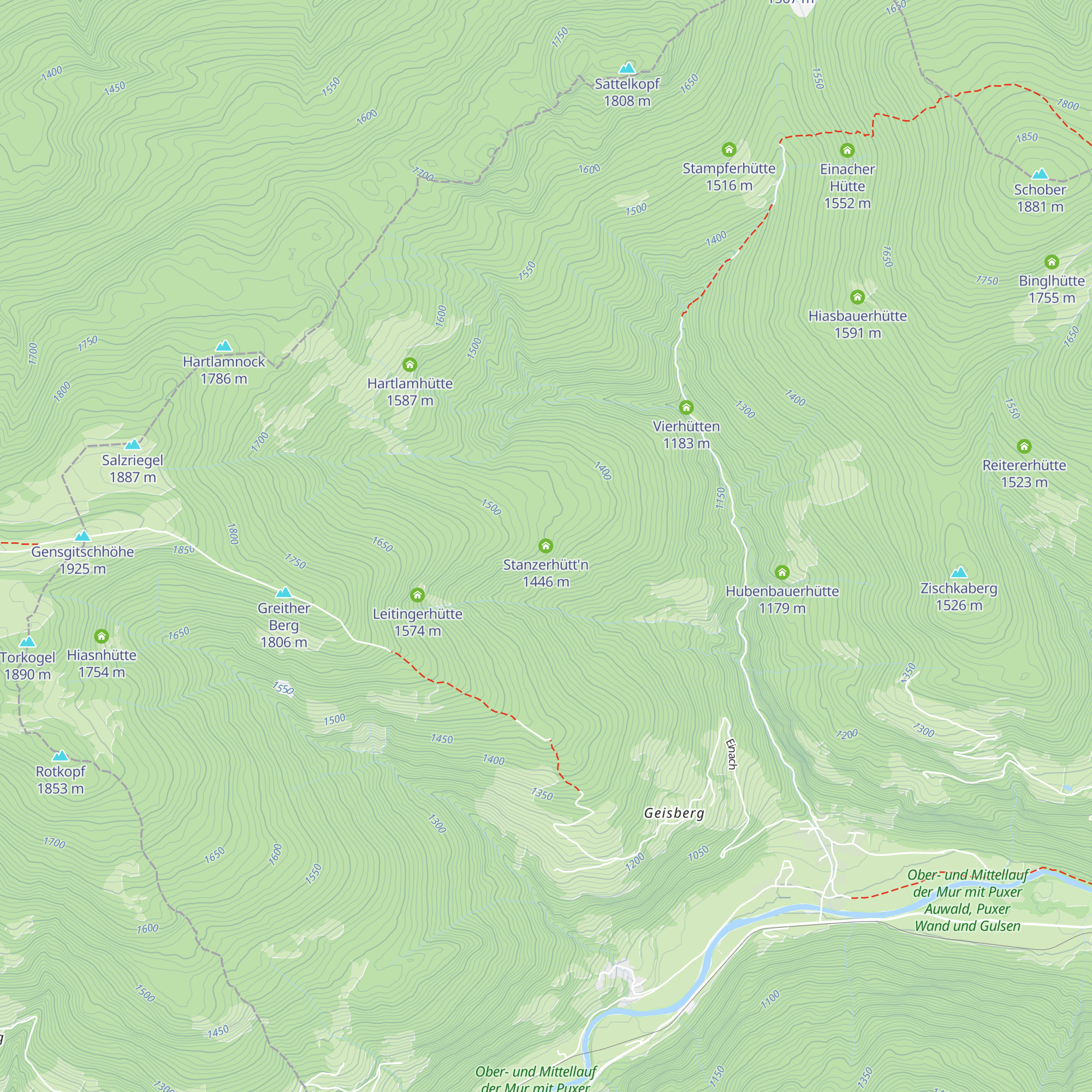 Stanzerhütt'n map