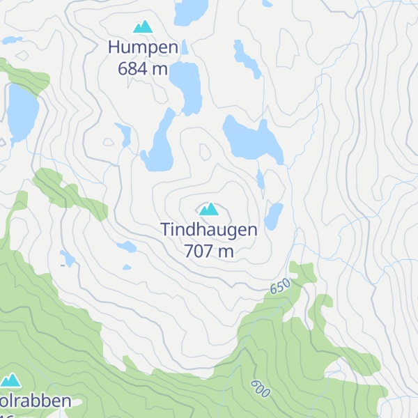 Map of Tindhaugen