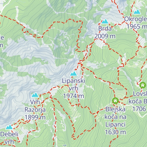 Map of Lipanski vrh