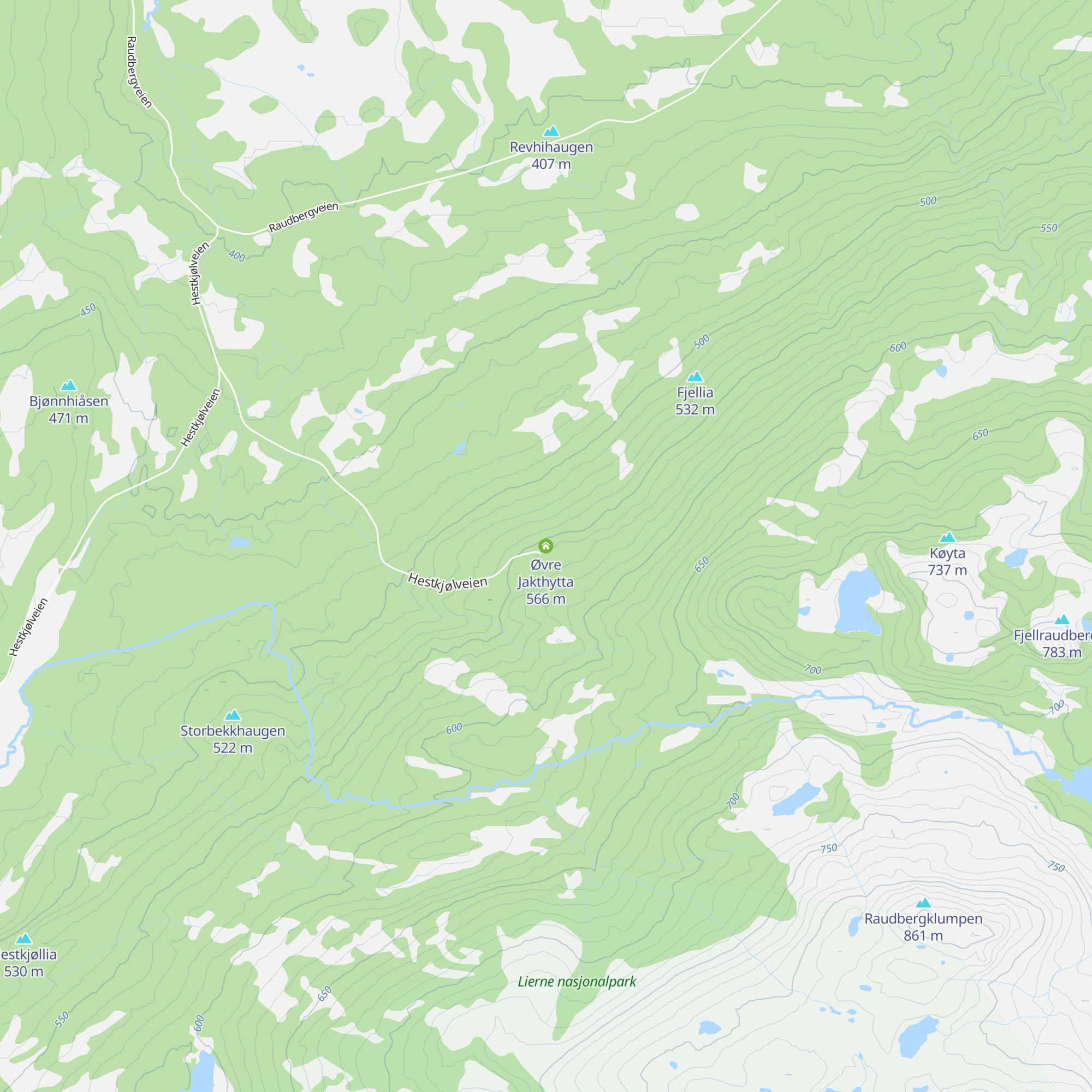 Øvre Jakthytta map