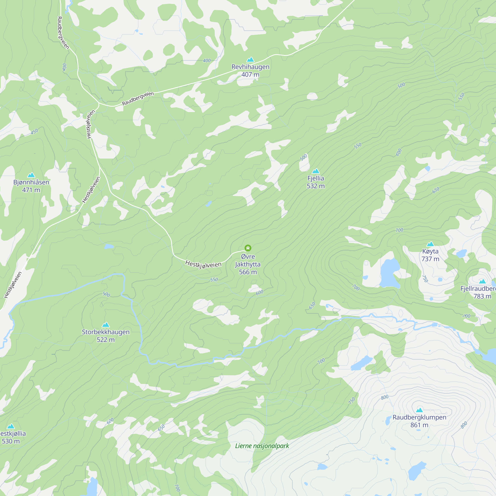 Øvre Jakthytta map