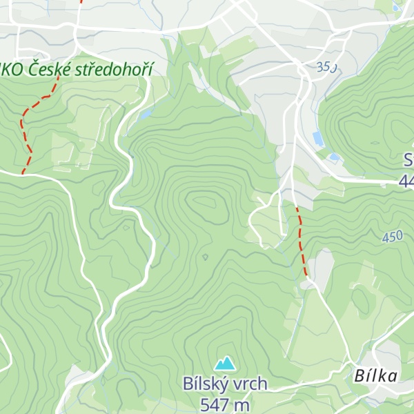 Map of Kostelní vrch