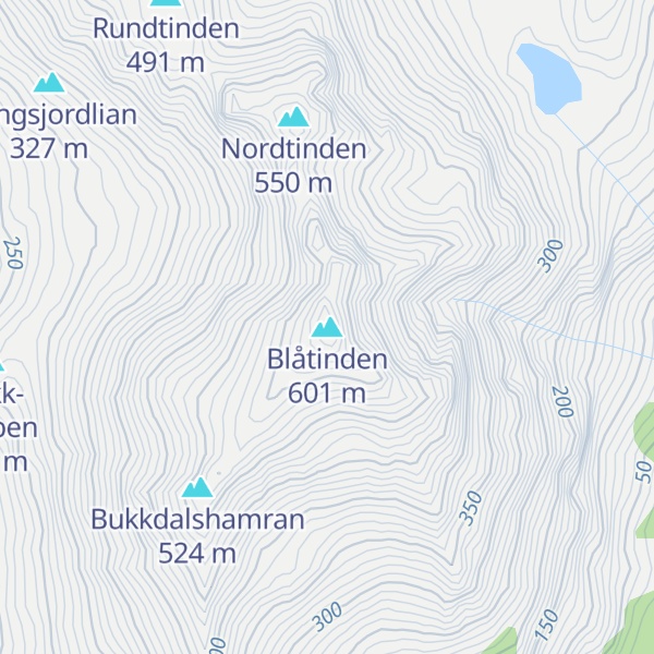 Map of Blåtinden