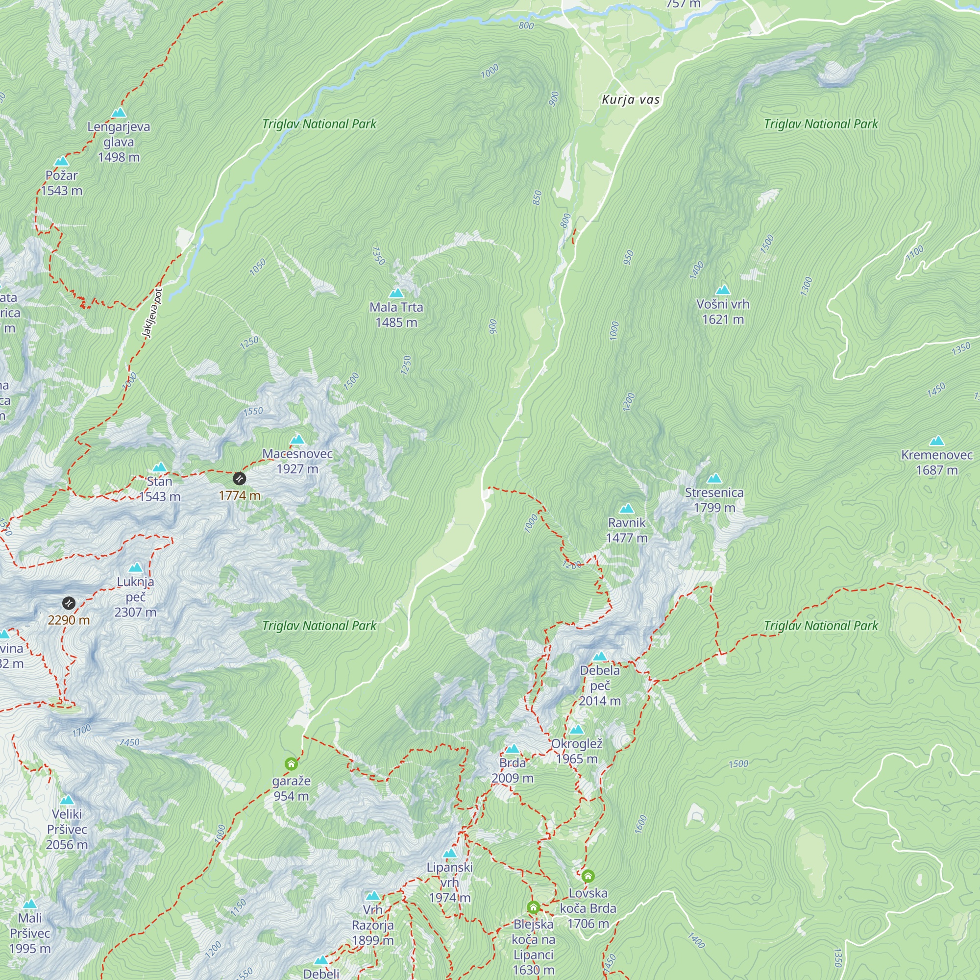 Kovinarska koča map