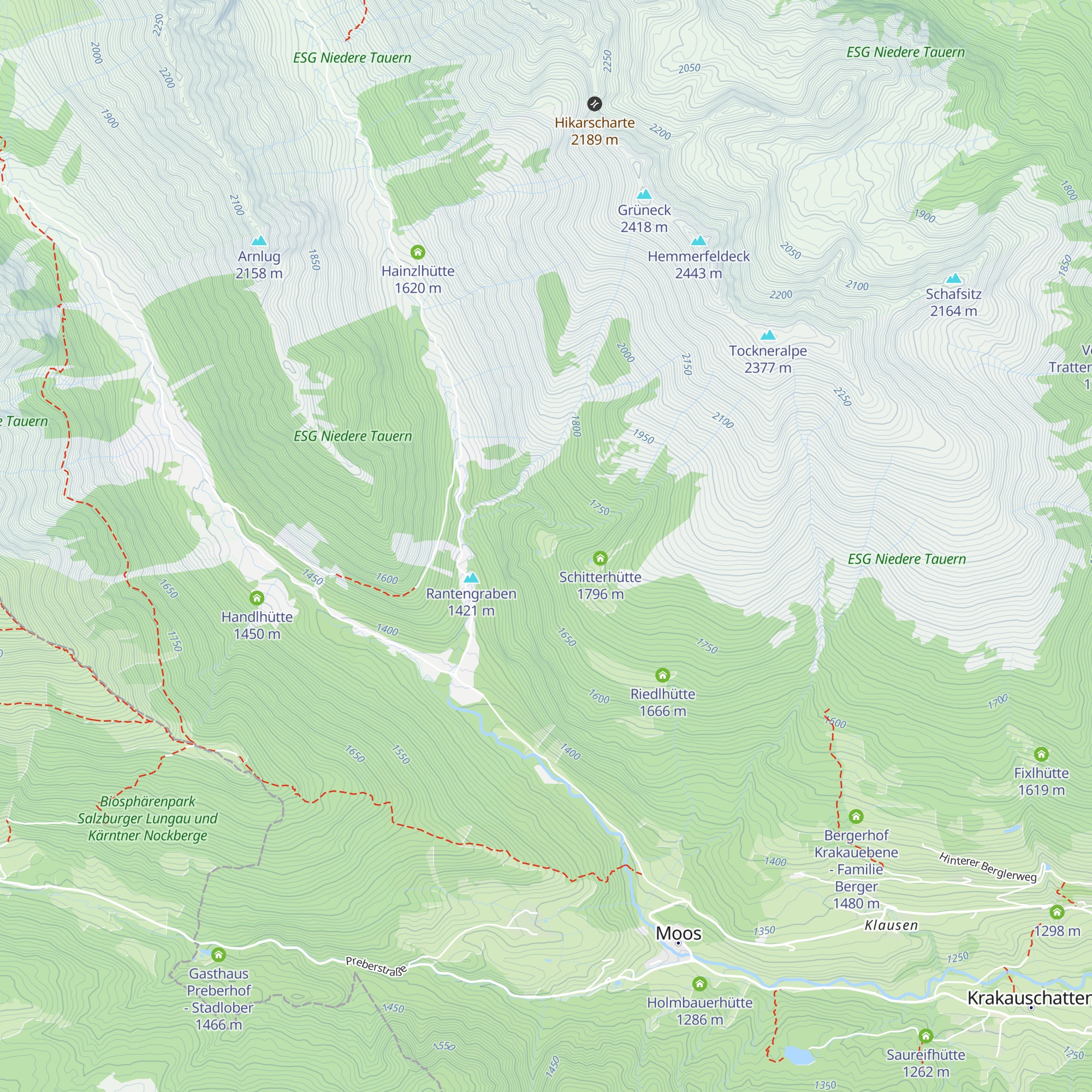 Höflalm map