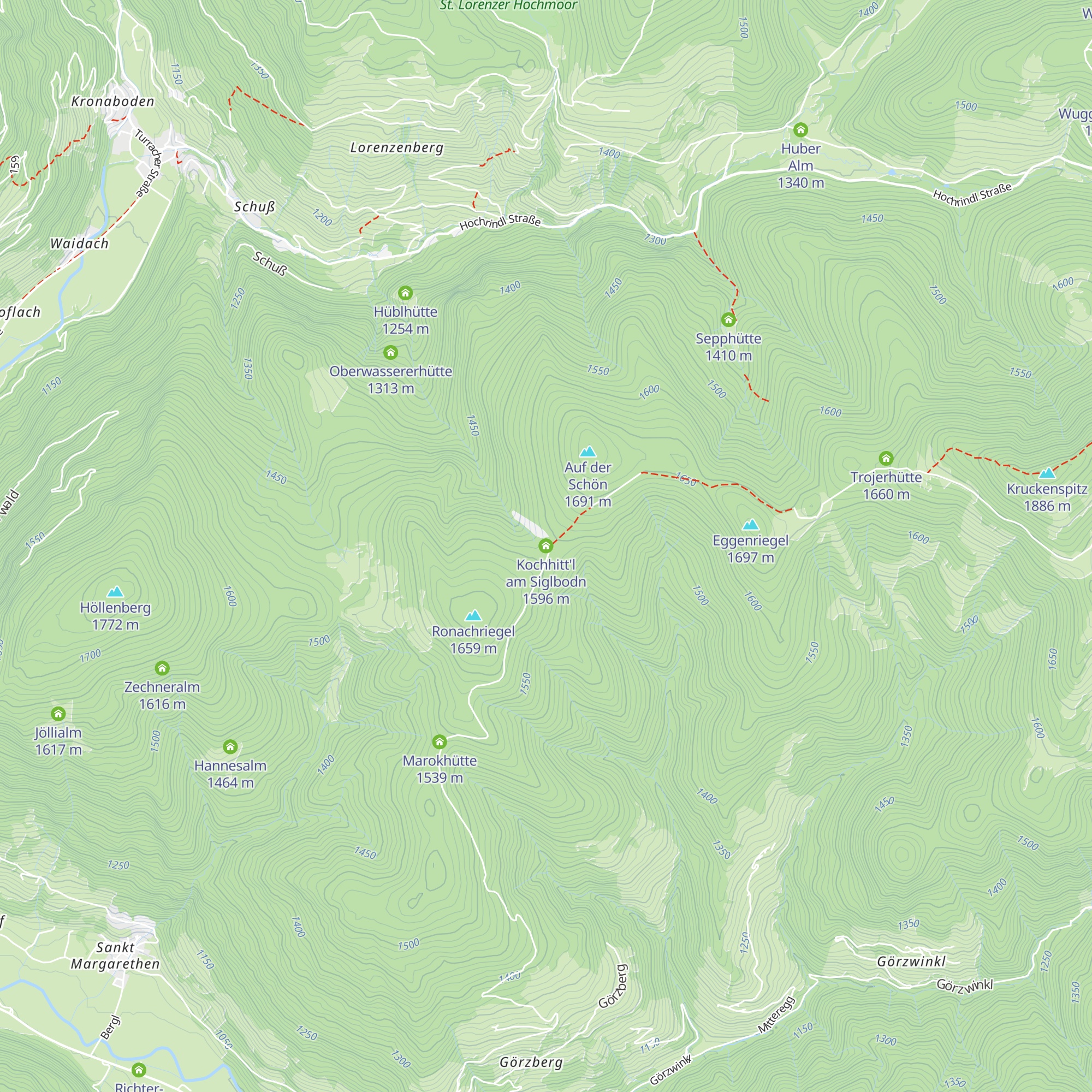 Kochhitt'l am Siglbodn map