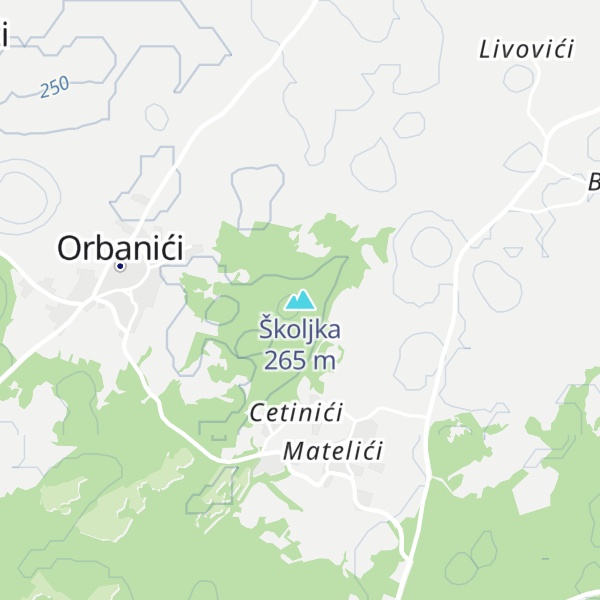 Map of Školjka