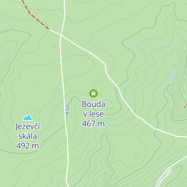 Map of Bouda v lese