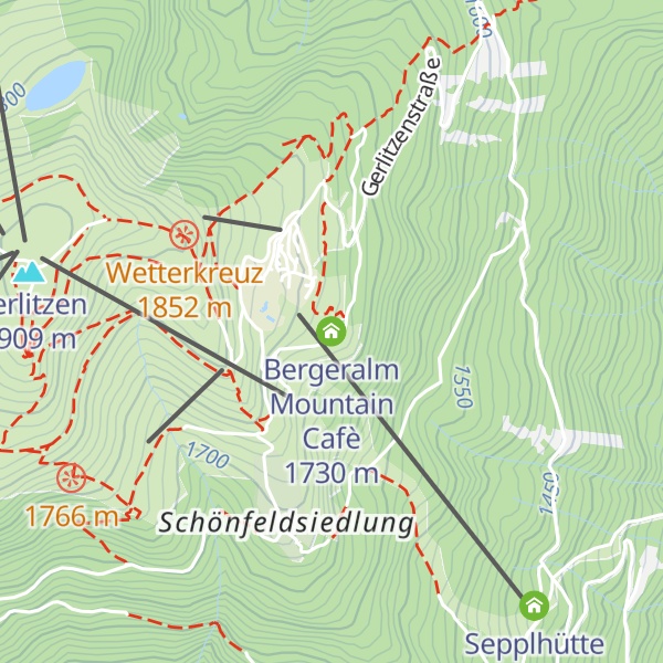 Map of Bergeralm Mountain Cafè