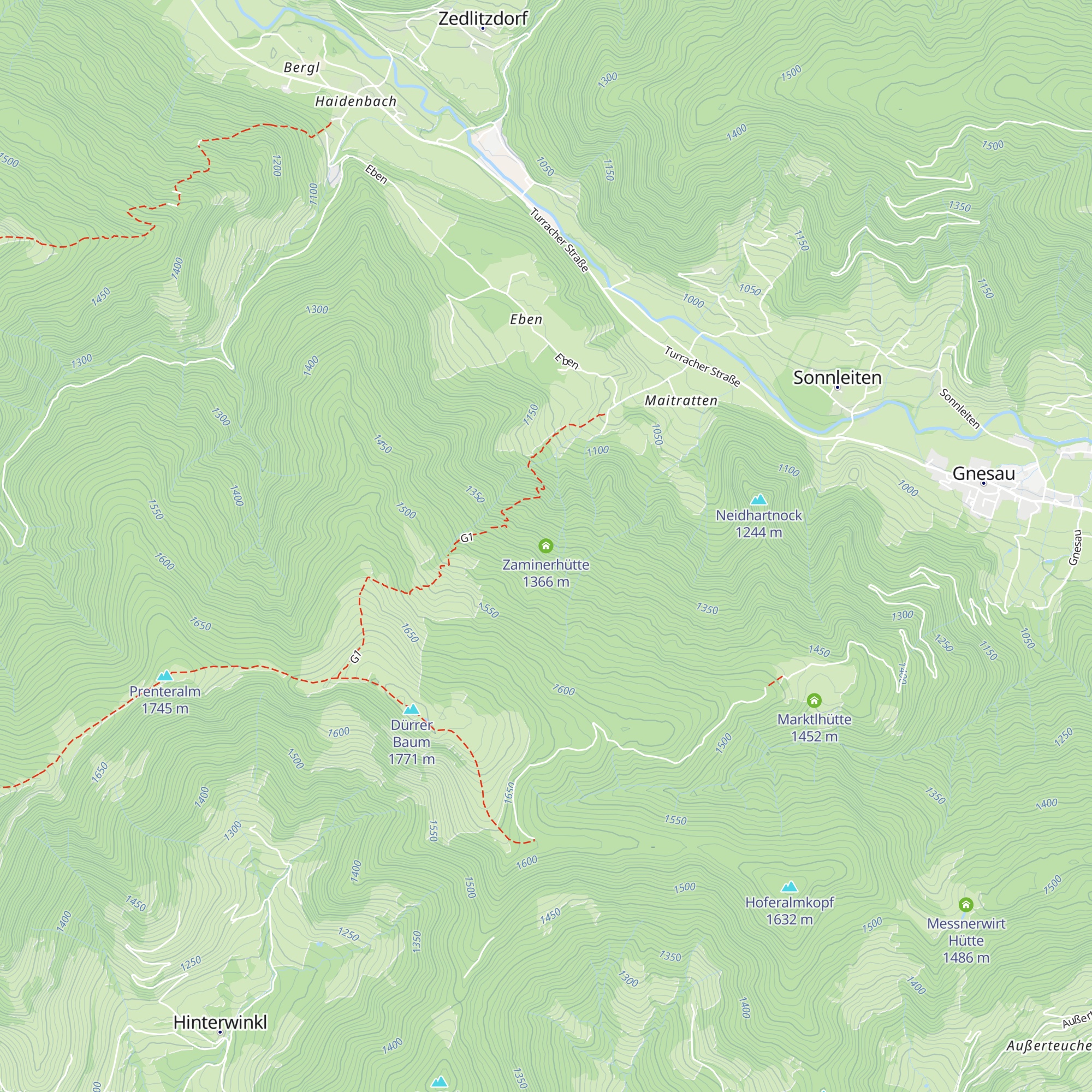 Zaminerhütte map
