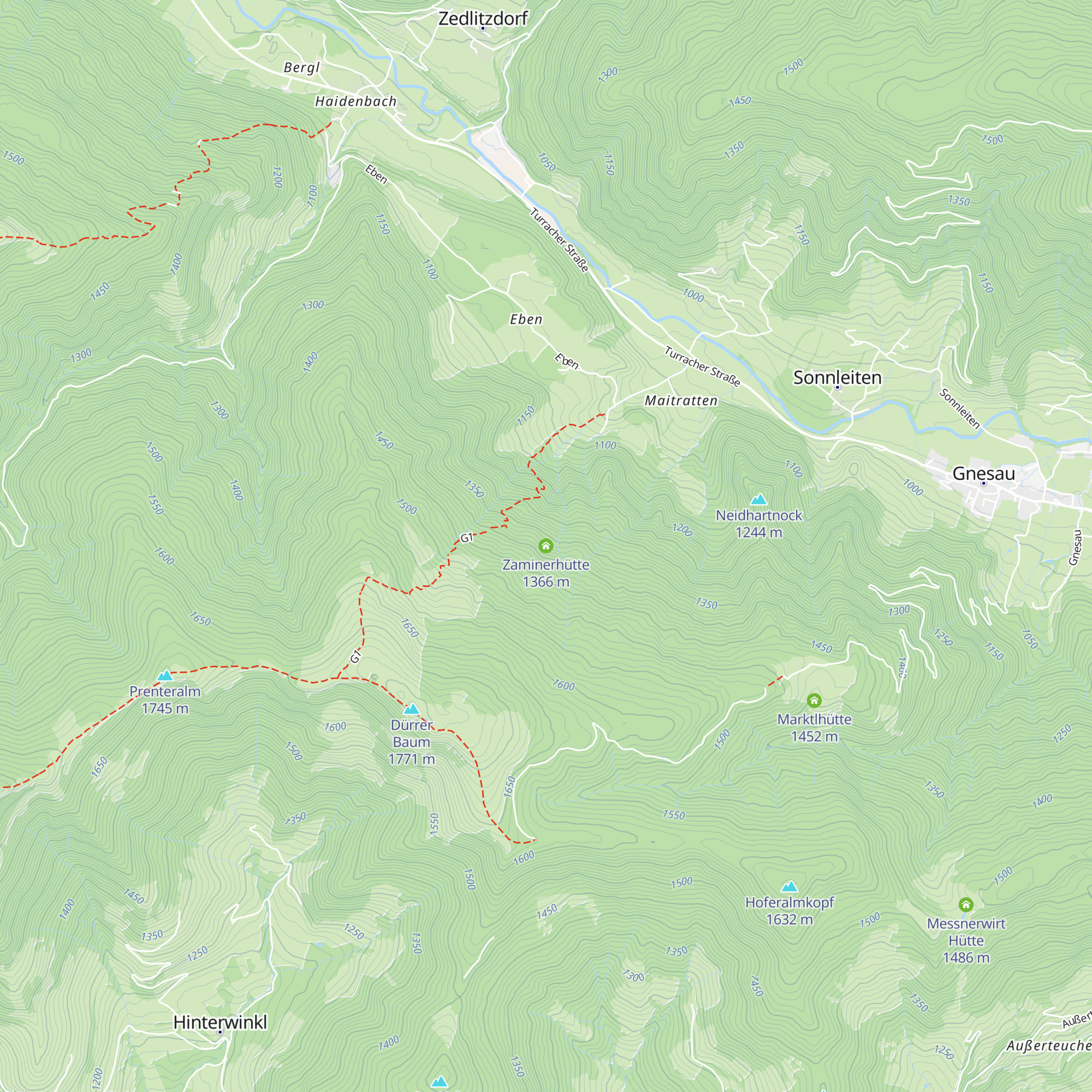 Zaminerhütte map