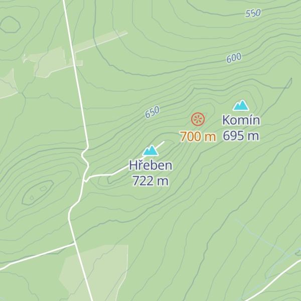 Map of Hřeben