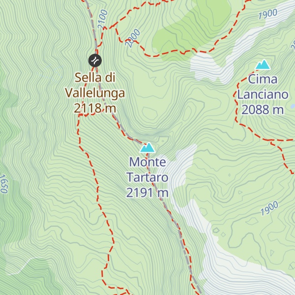 Map of Monte Tartaro