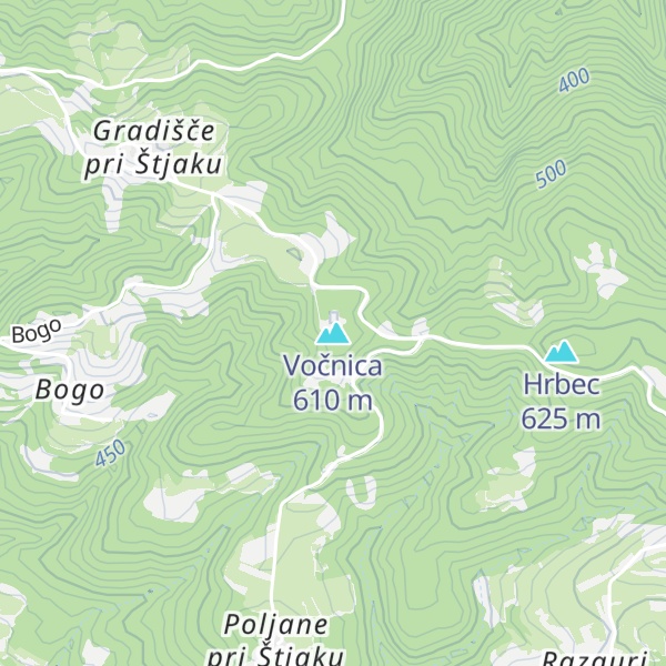 Map of Vočnica