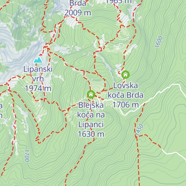 Map of pastirska koča AS Bled-Grad