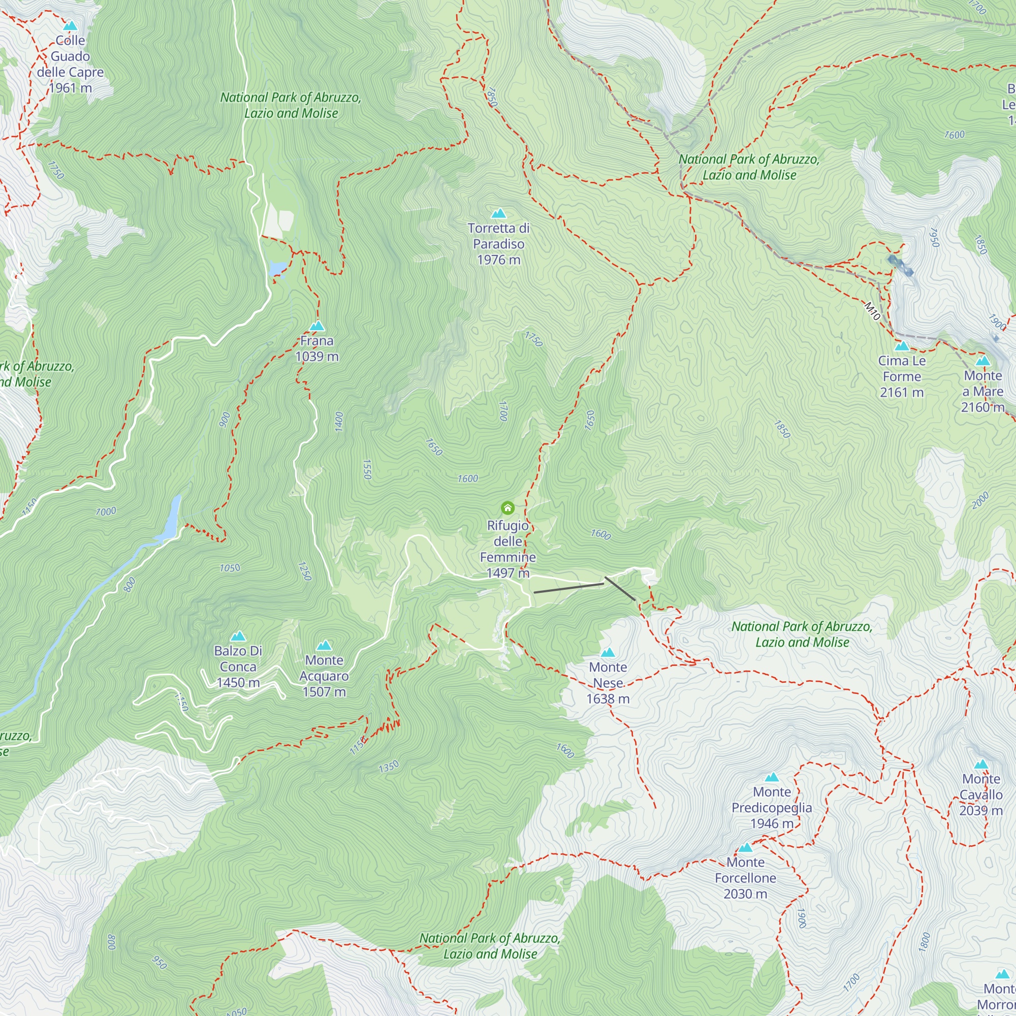 Rifugio delle Femmine map