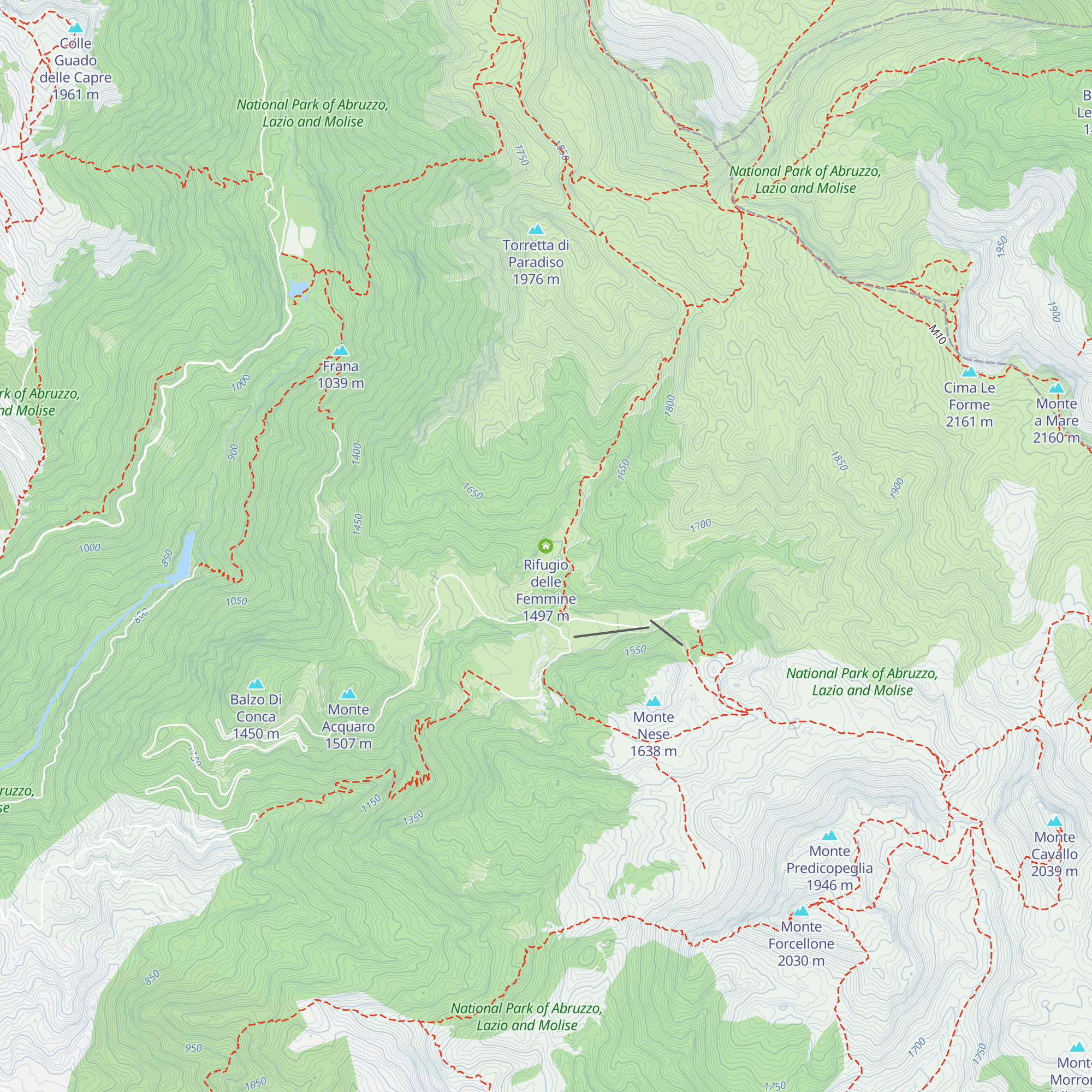 Rifugio delle Femmine map