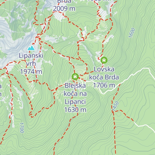 Map of Žvanova koča