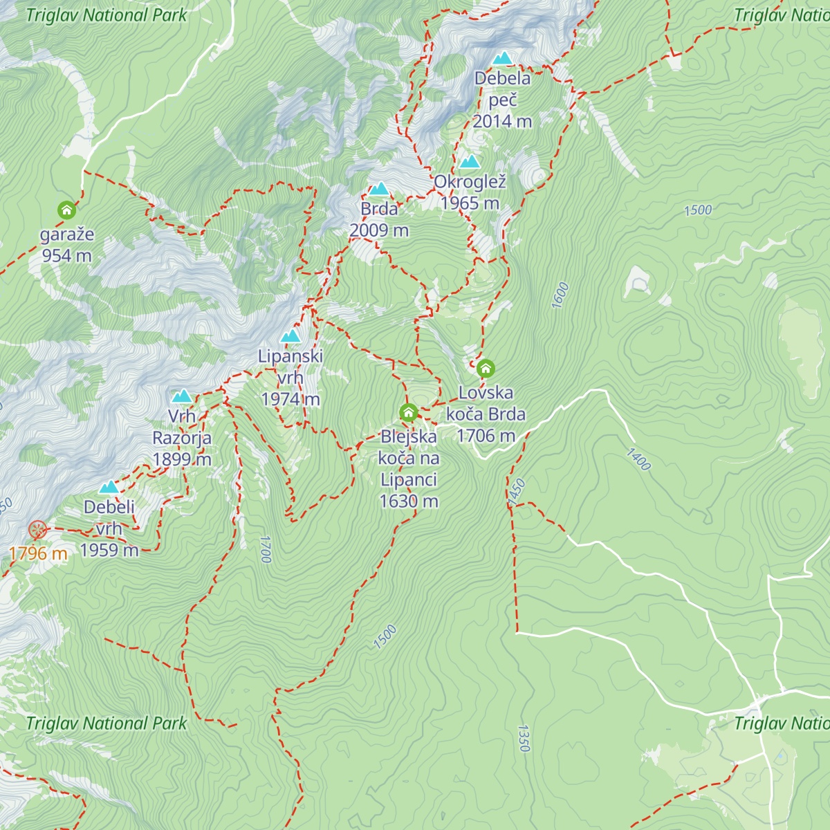 Žvanova koča map