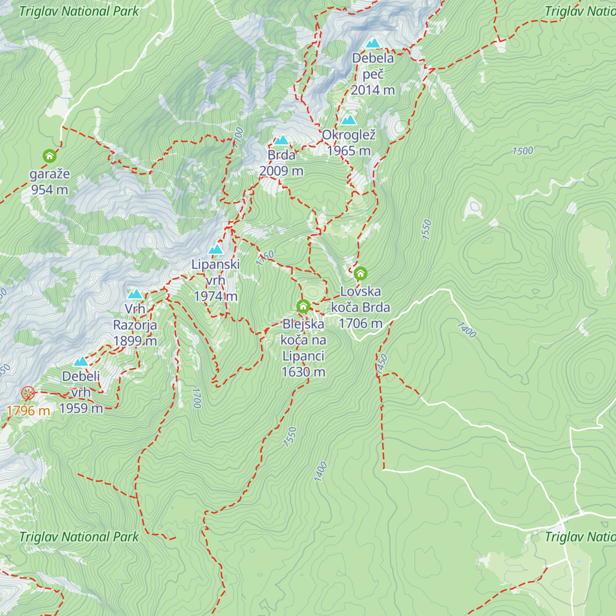 Žvanova koča map