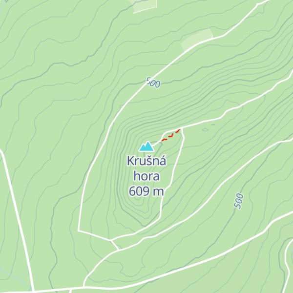 Map of Krušná hora