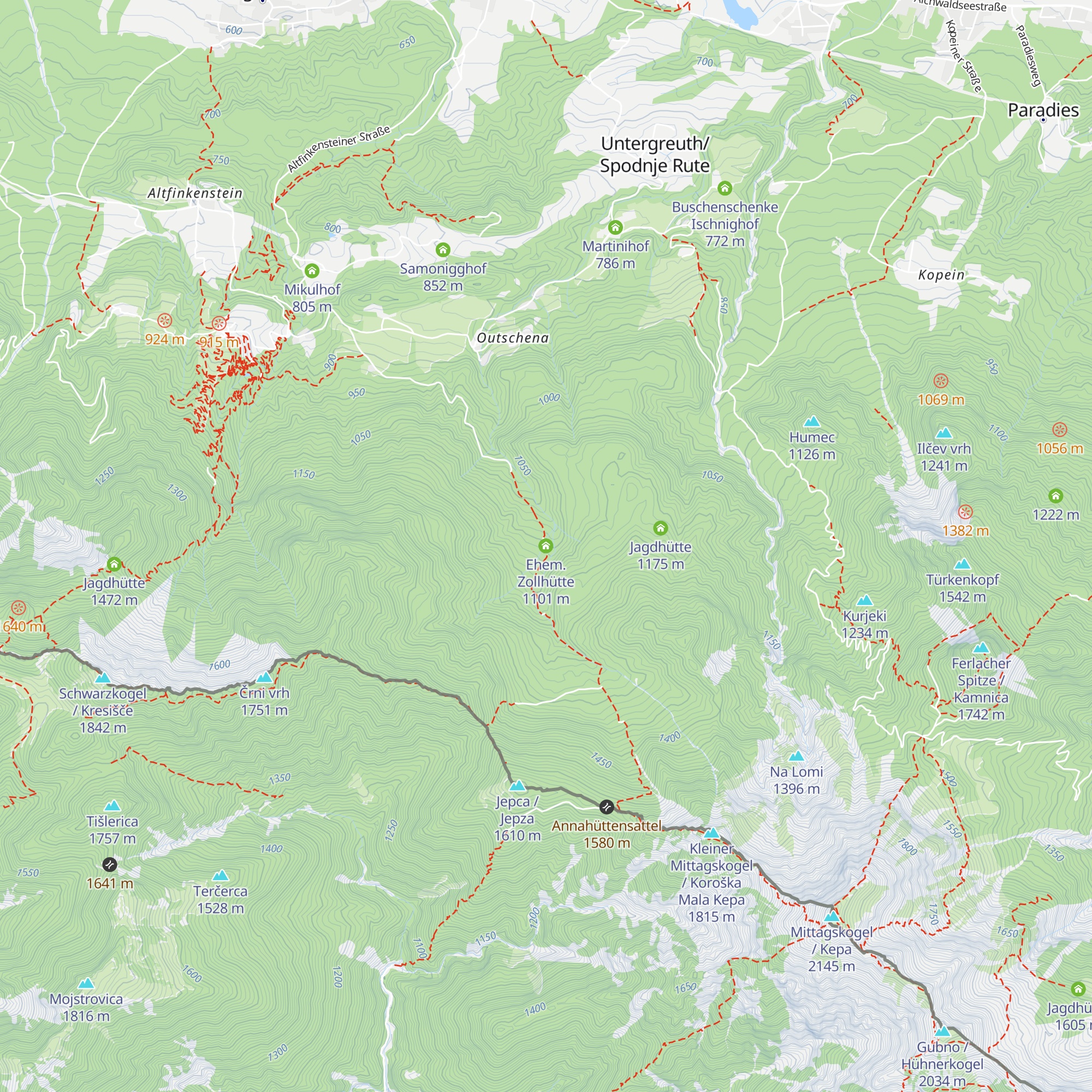 Ehem. Zollhütte map