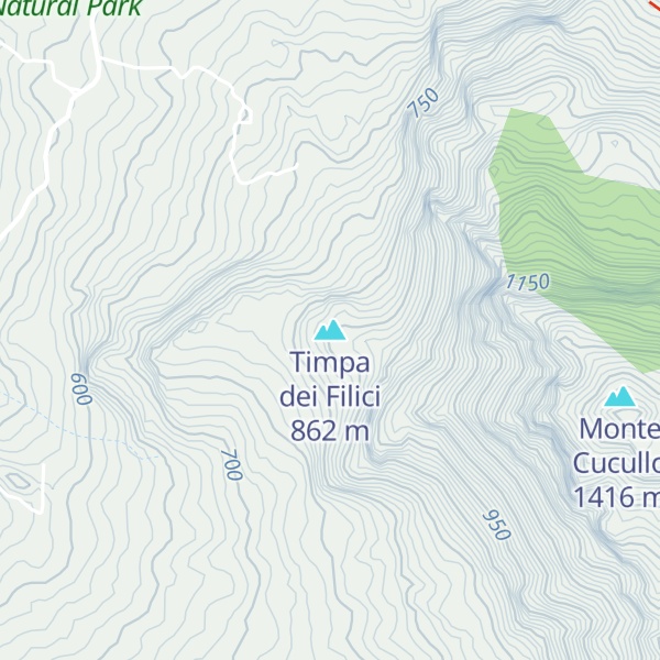 Map of Timpa dei Filici