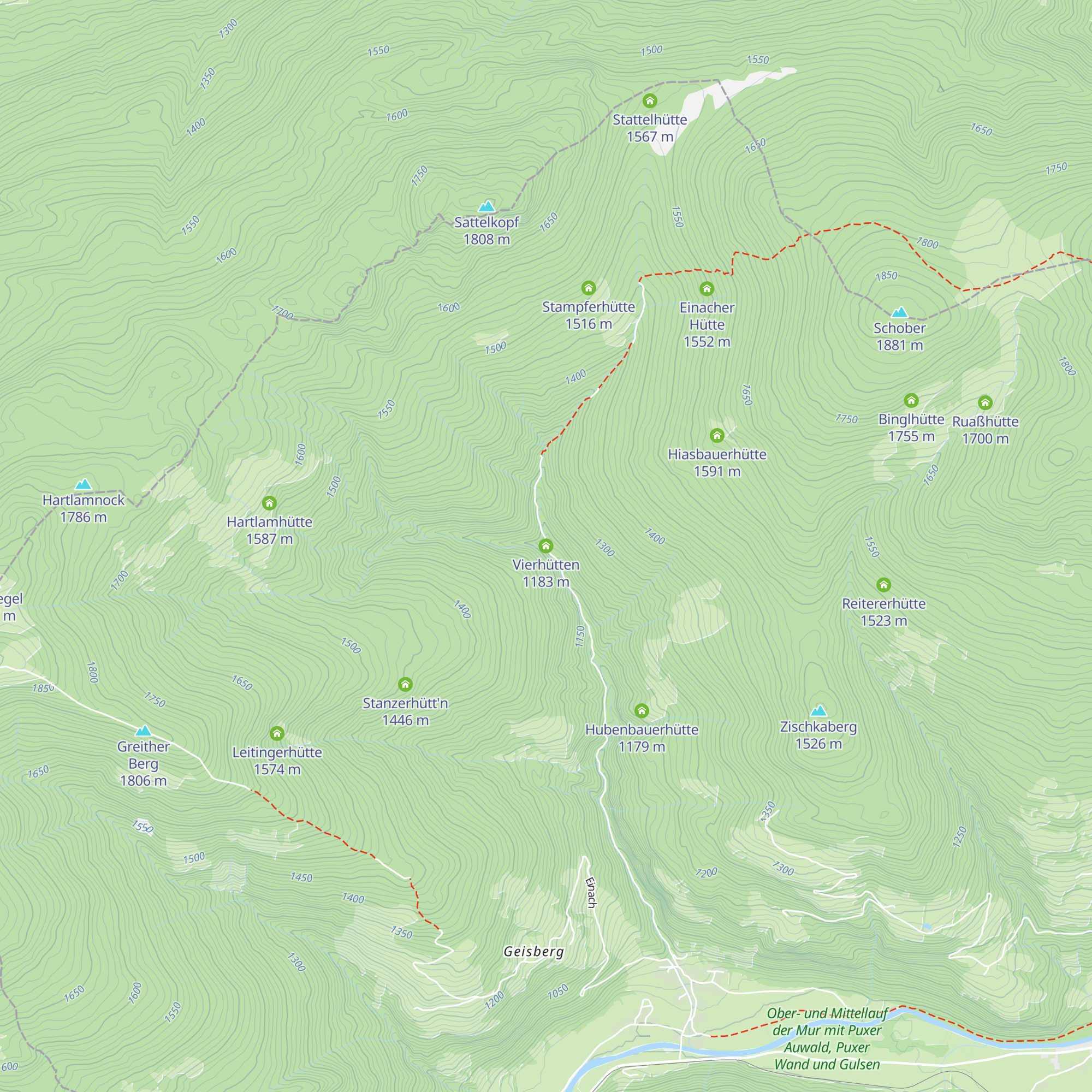 Vierhütten map