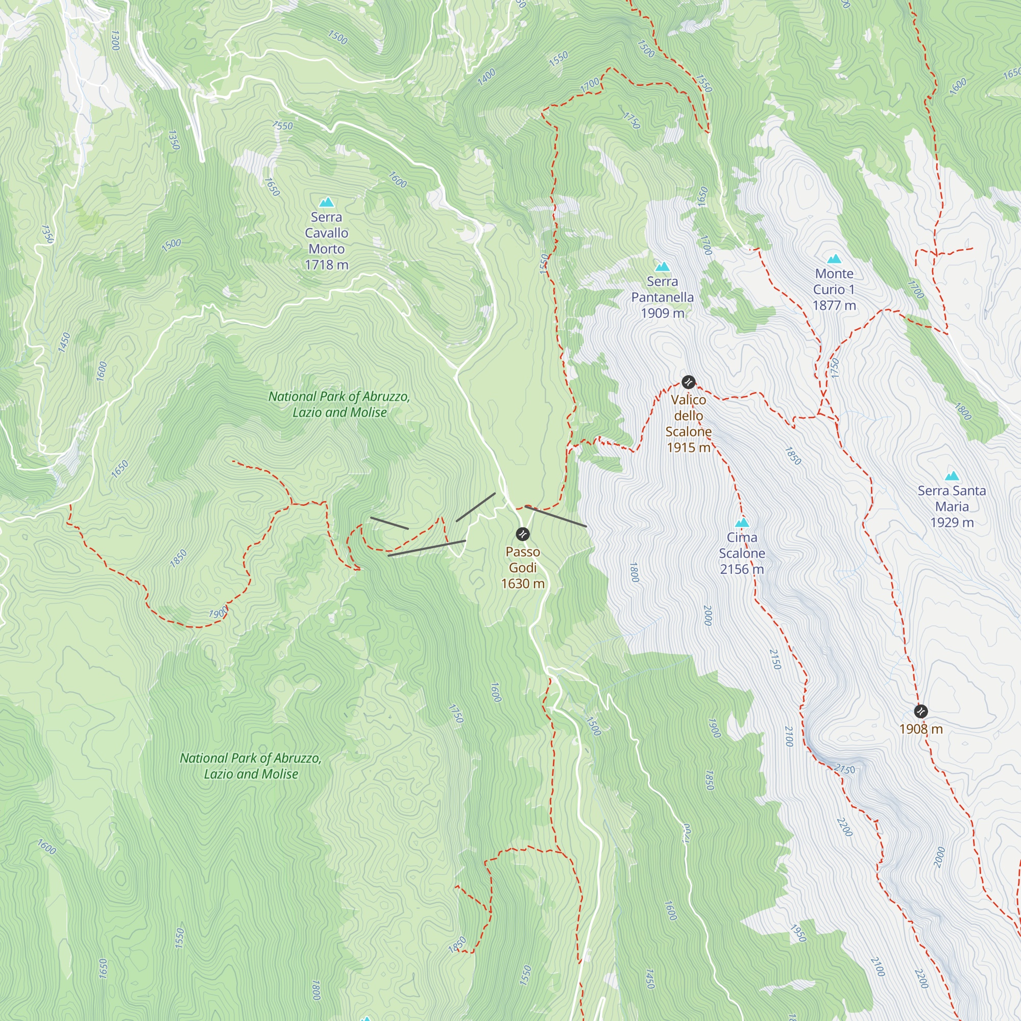 Rifugio Passo Godi map