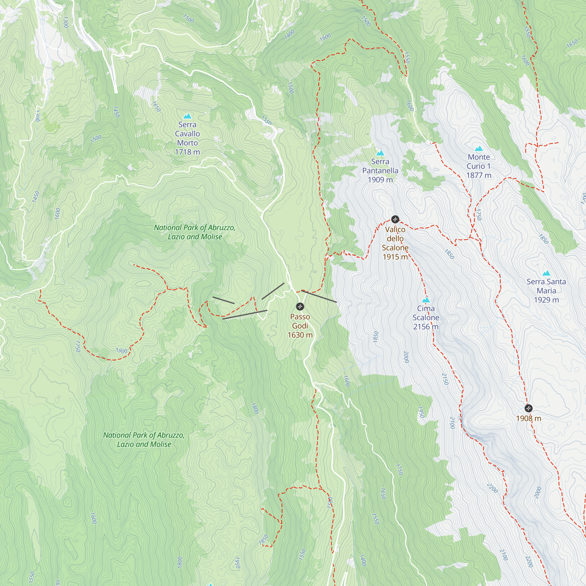 Rifugio Passo Godi map