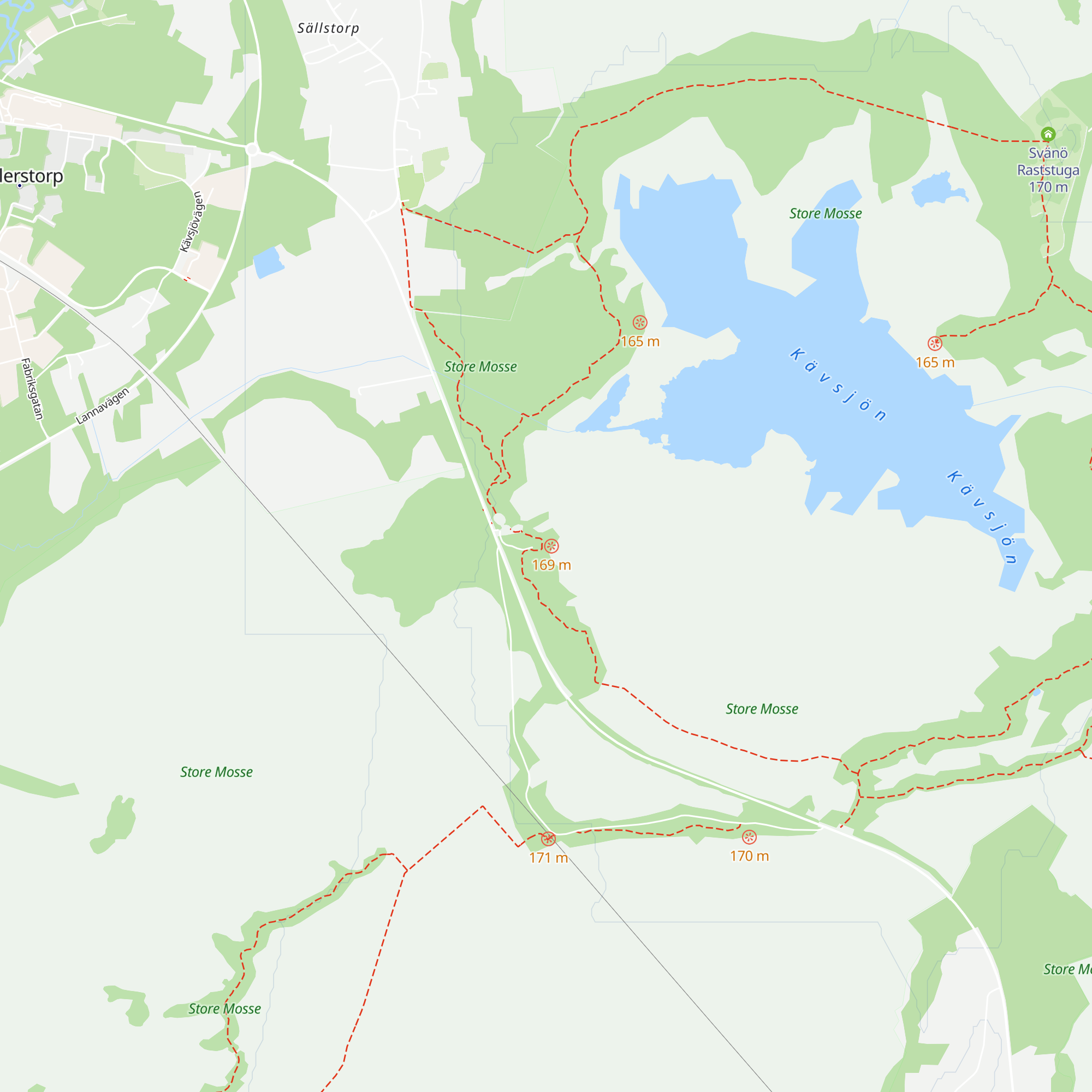Store Mosse Naturum map
