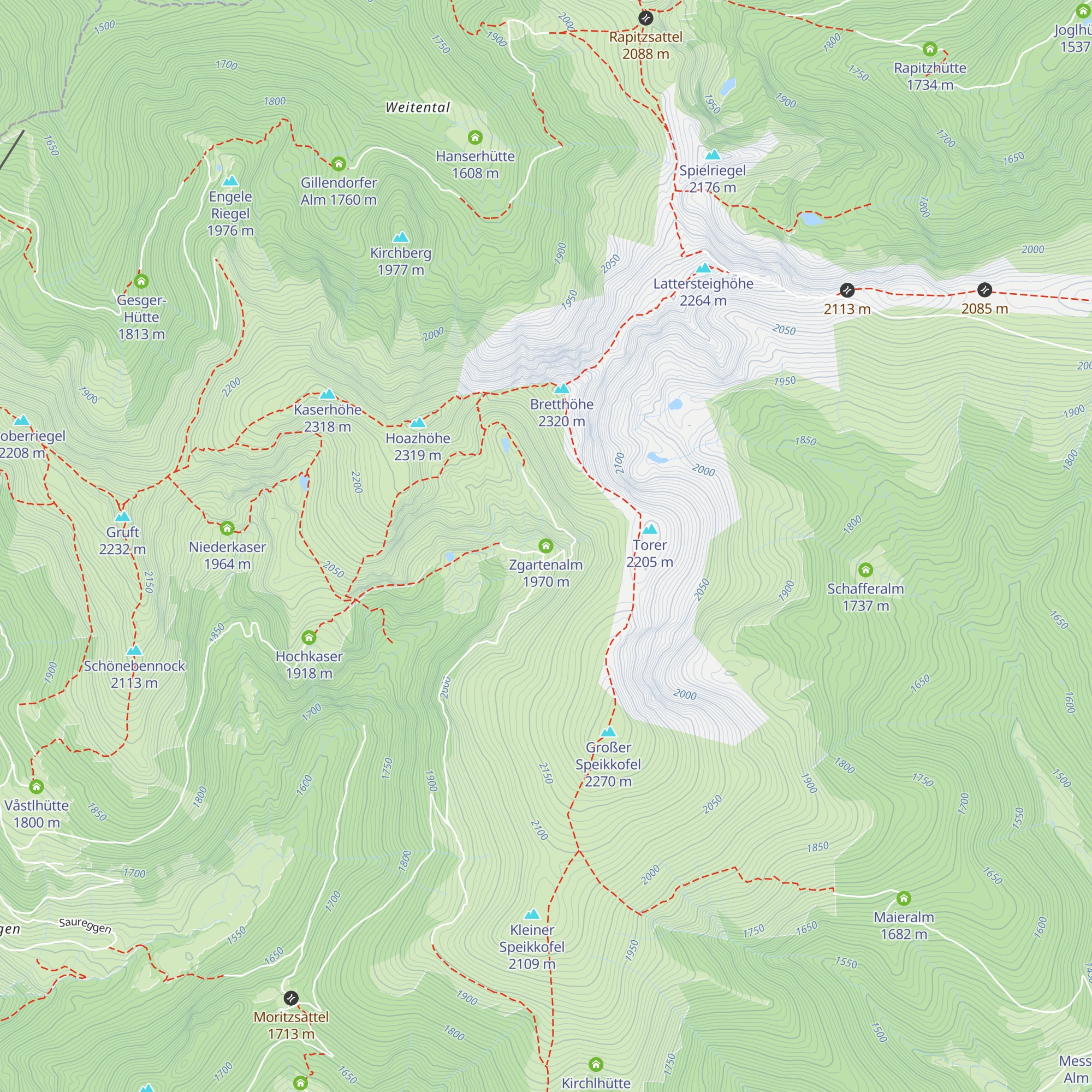 Zgartenalm map