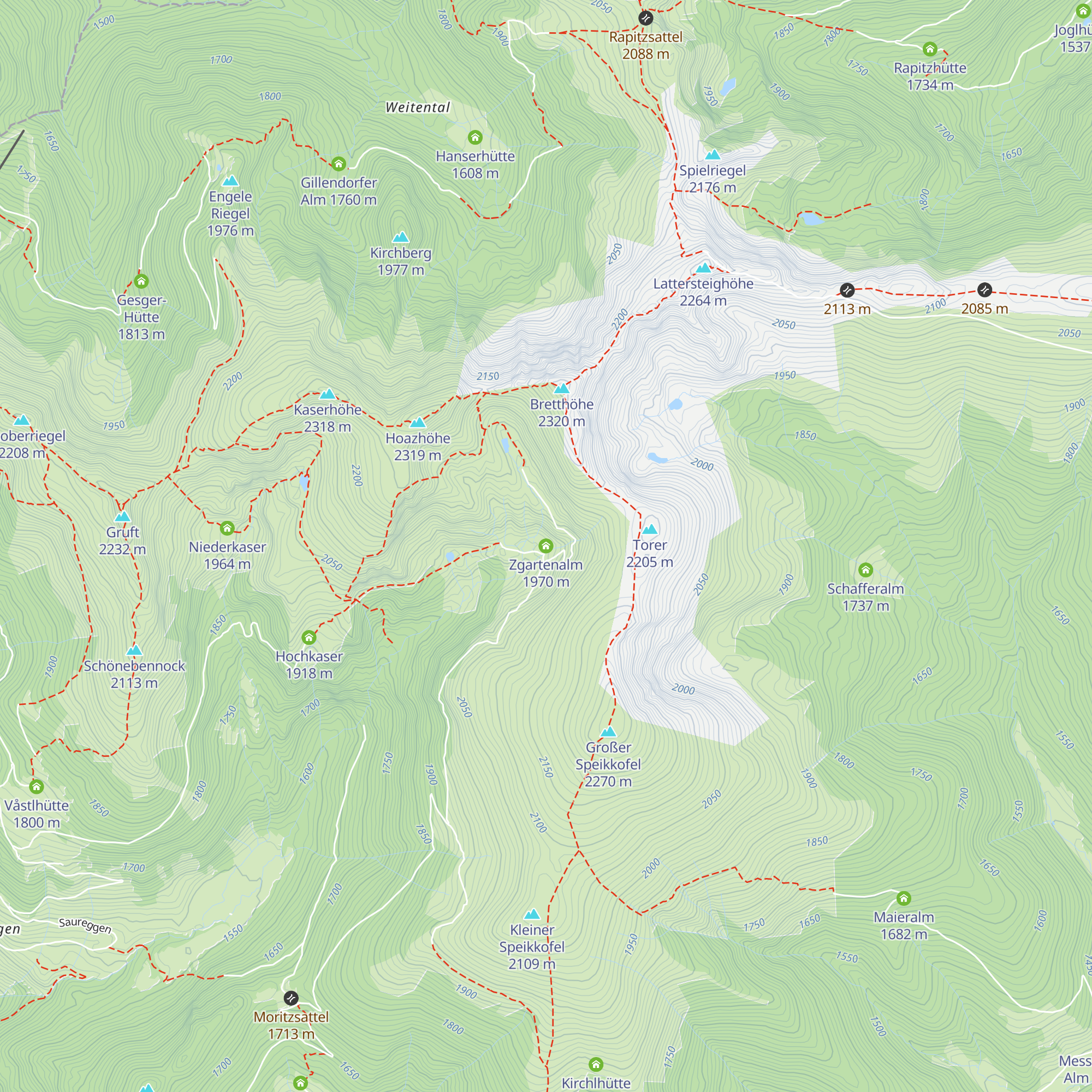 Zgartenalm map