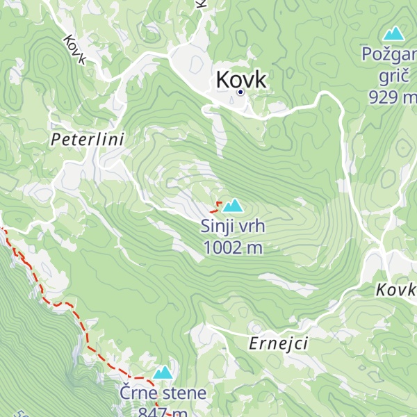 Map of Penzion Sinji vrh