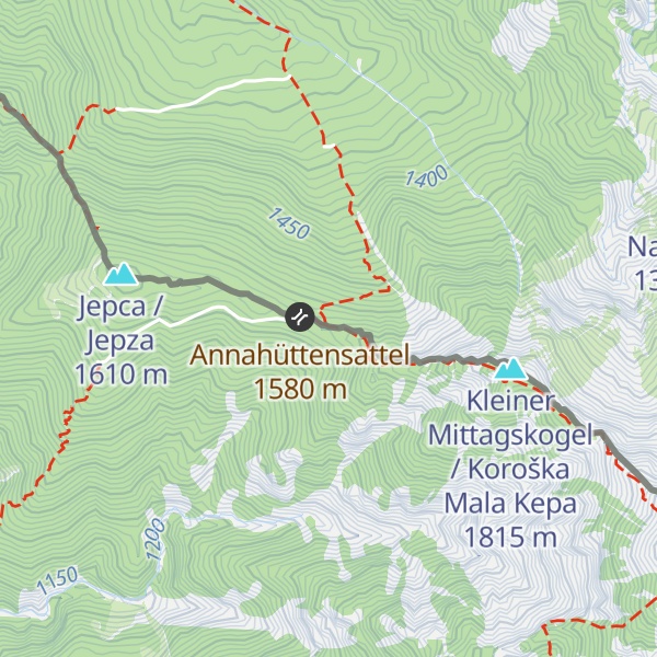 Map of Biwakschachtel Annahütte