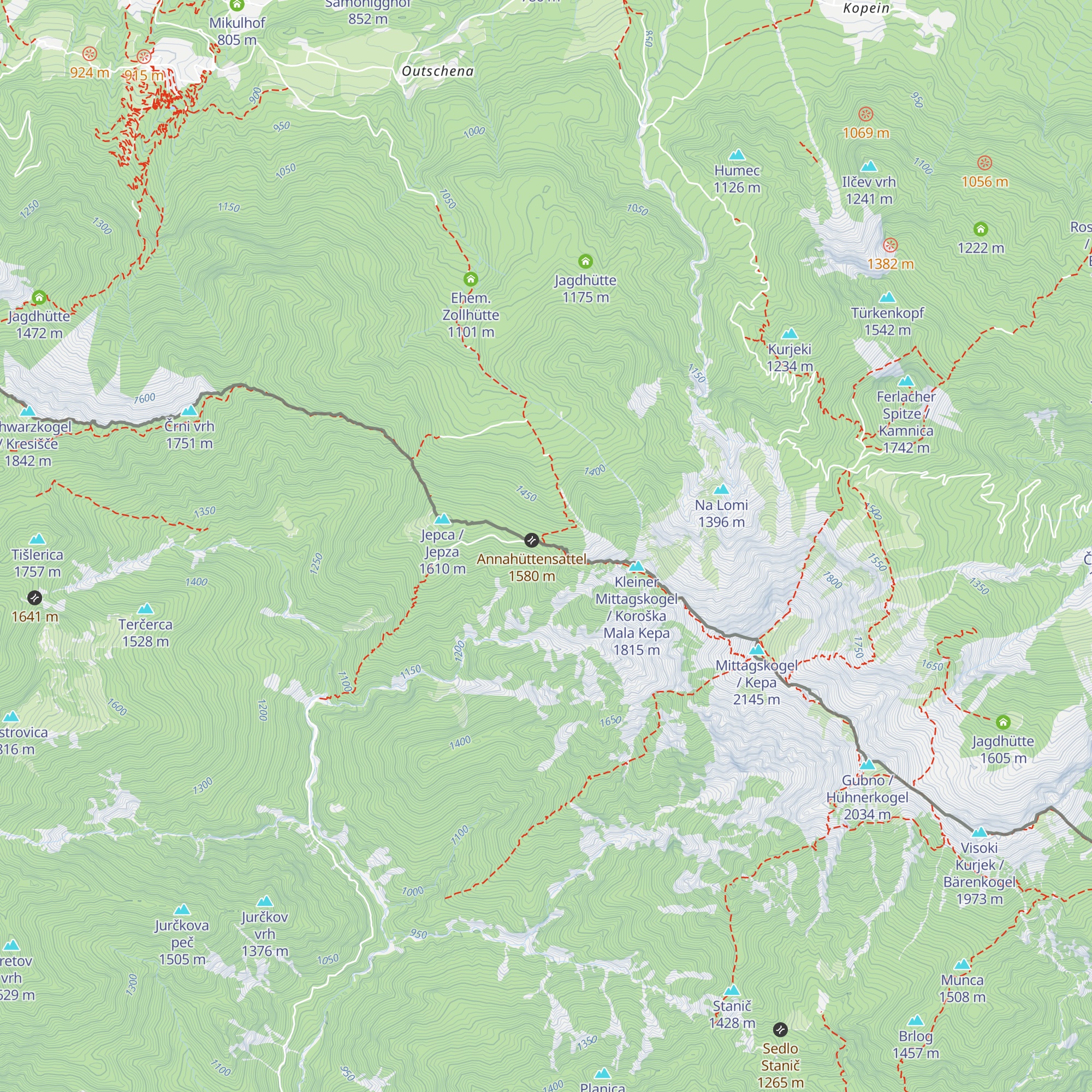 Biwakschachtel Annahütte map