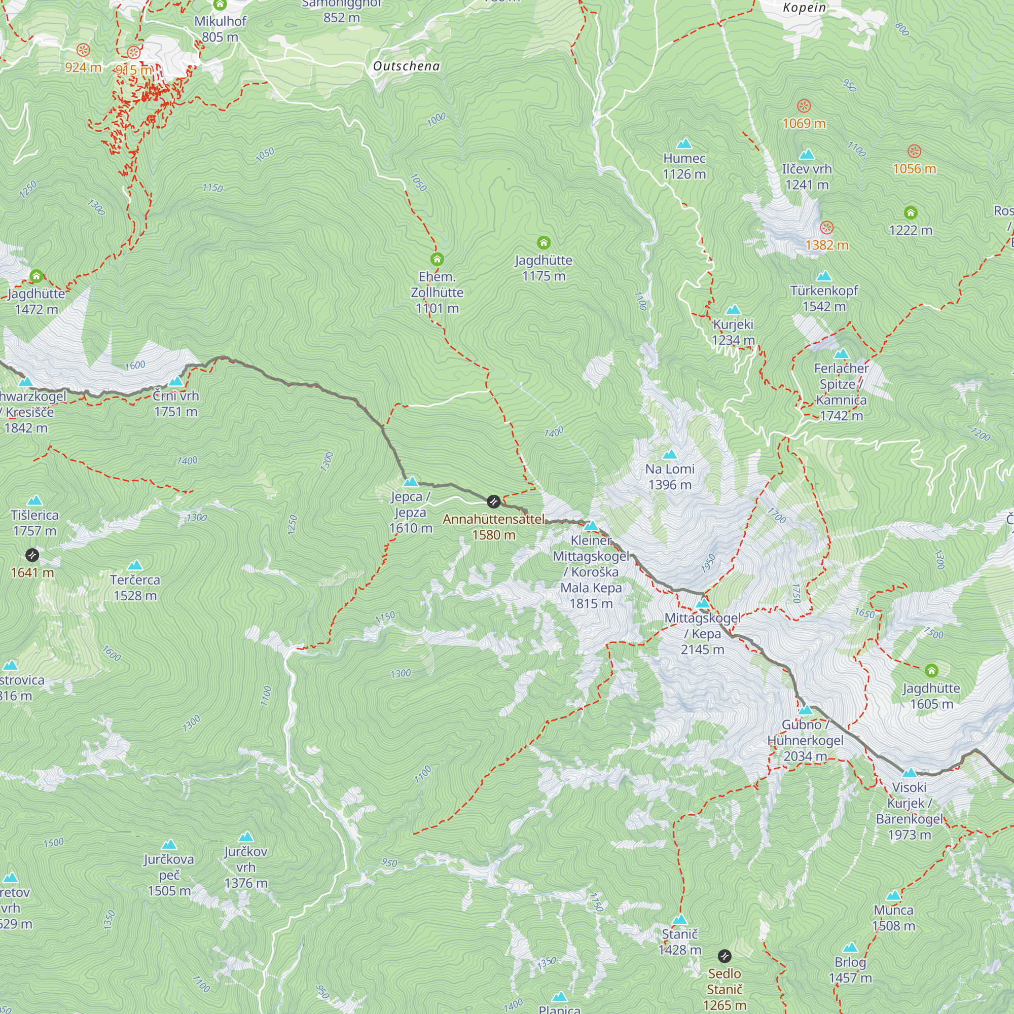 Biwakschachtel Annahütte map