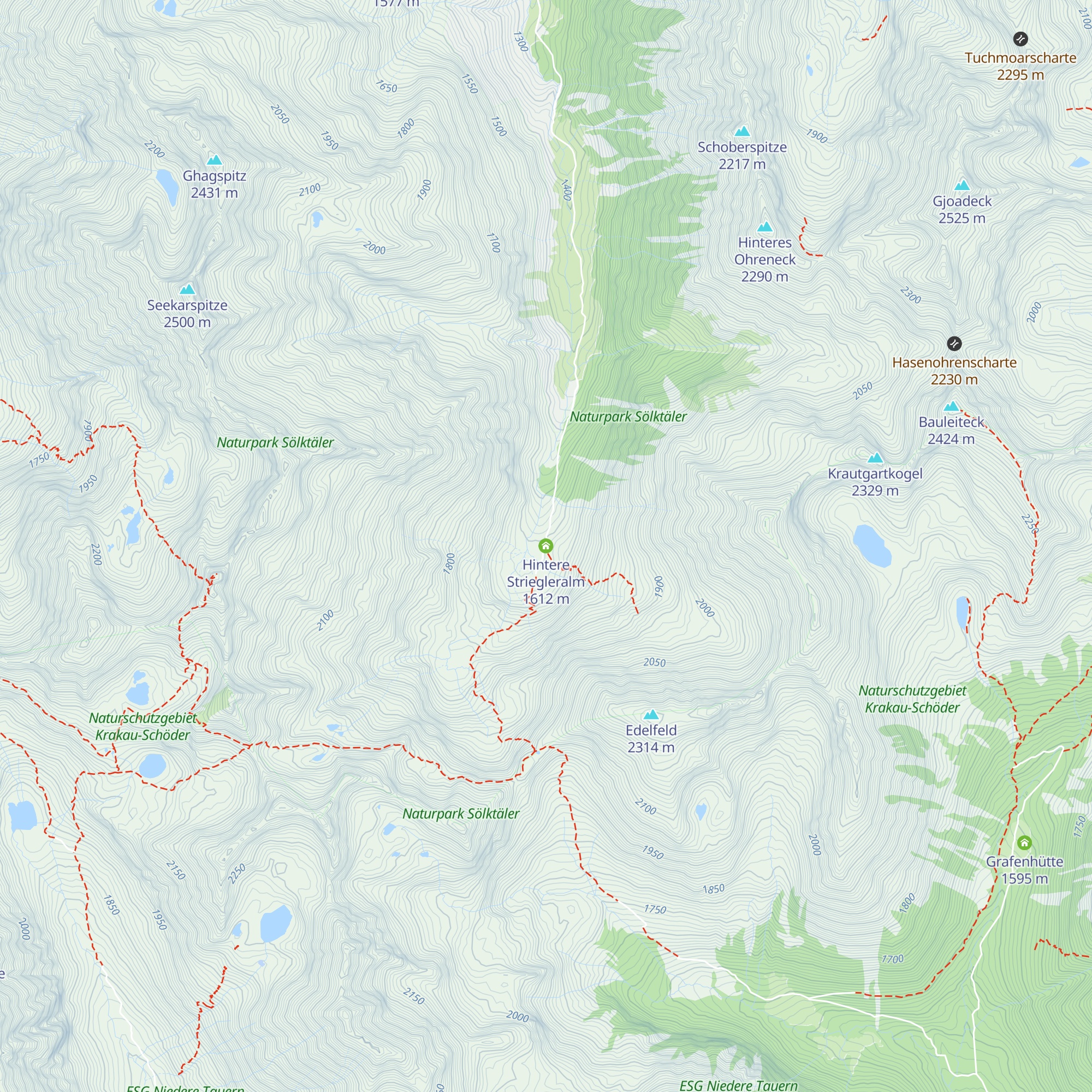 Hintere Striegleralm map