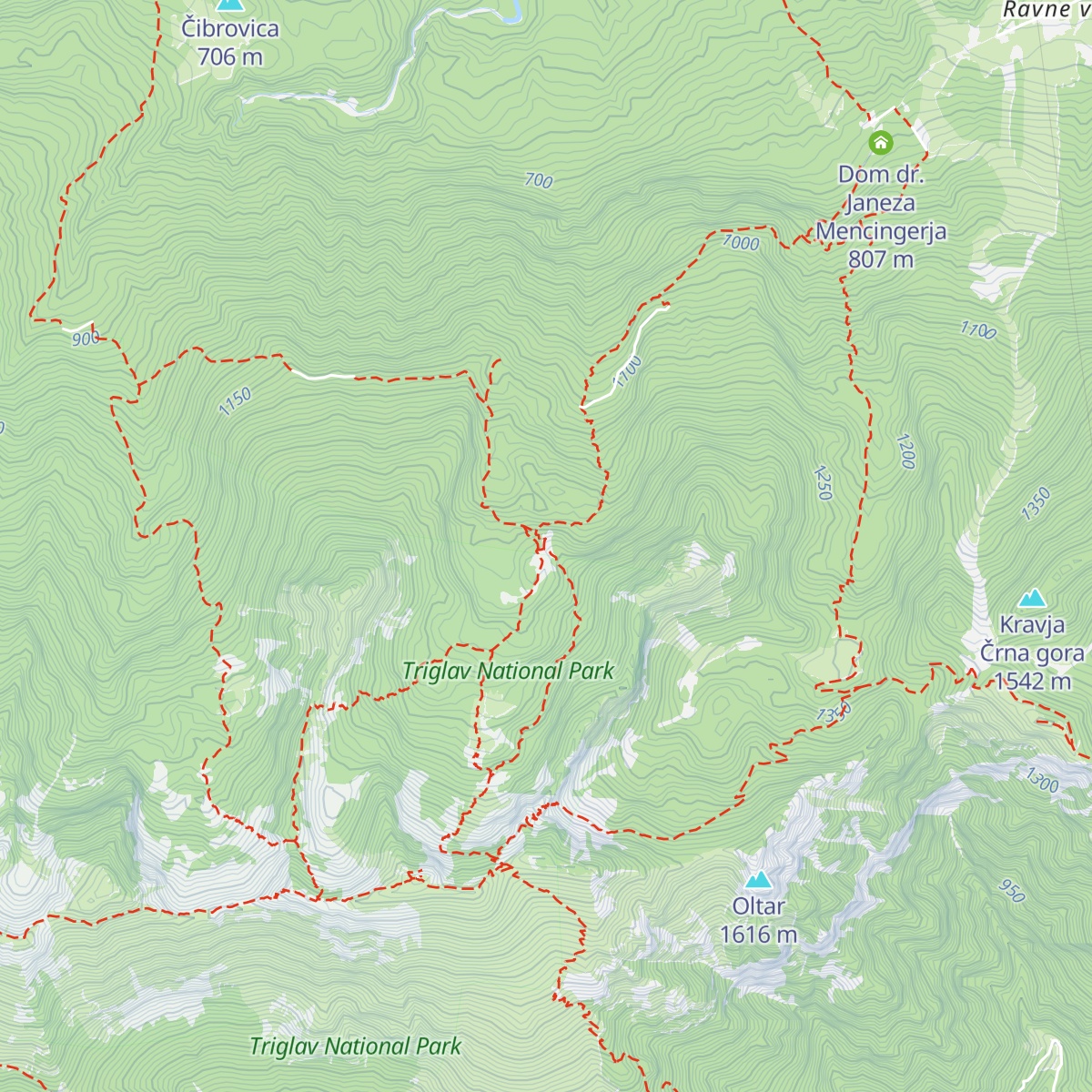 Orožnova koča na planini za Liscem map