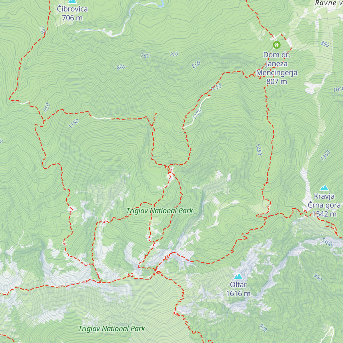 Orožnova koča na planini za Liscem map