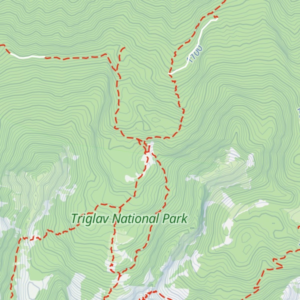 Map of Orožnova koča na planini za Liscem